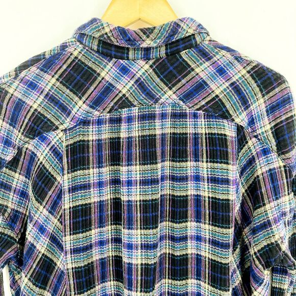 Free People Juniper Ridge Button Down Plaid Tunic Shirt, Size Small, Grunge - Picture 12 of 16